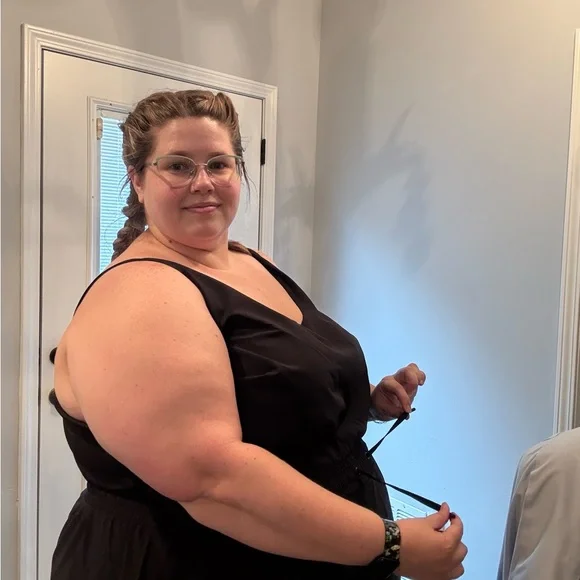 Black Athletic Dress with built in shorts - Picture 3 of 4